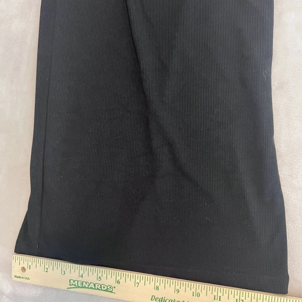 Cider Jumpsuit Womens XL Black Wide Leg Ribbed Stretch Minimalist Travel Comfort